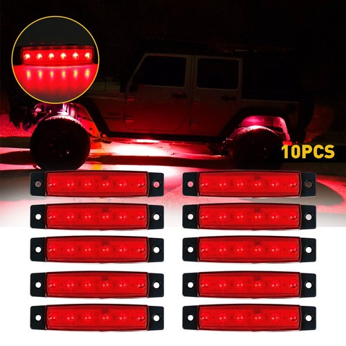 Red led rock light 10pods - rock,