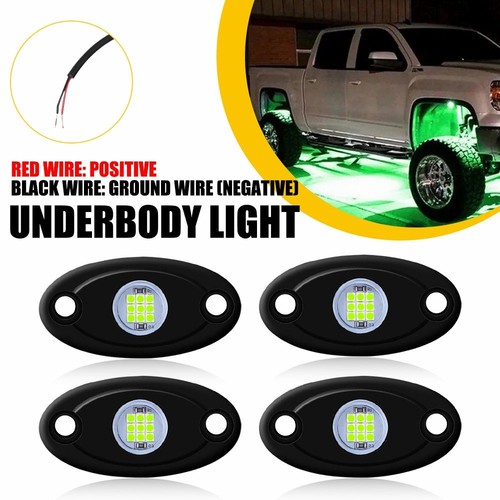 Green 9led rock lights pods - rock, 4
