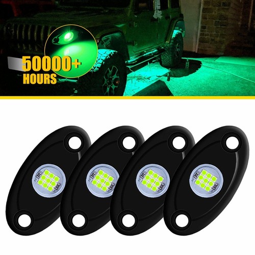 Green led rock - rock, lights,4