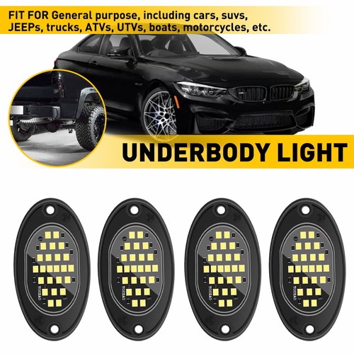 White led rock light kit - white,